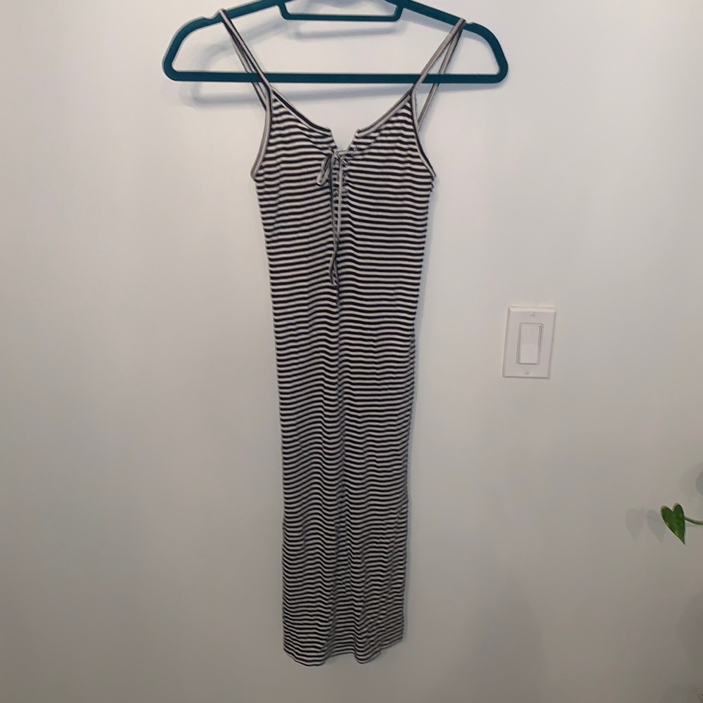 TOPSHOP striped fitted dress